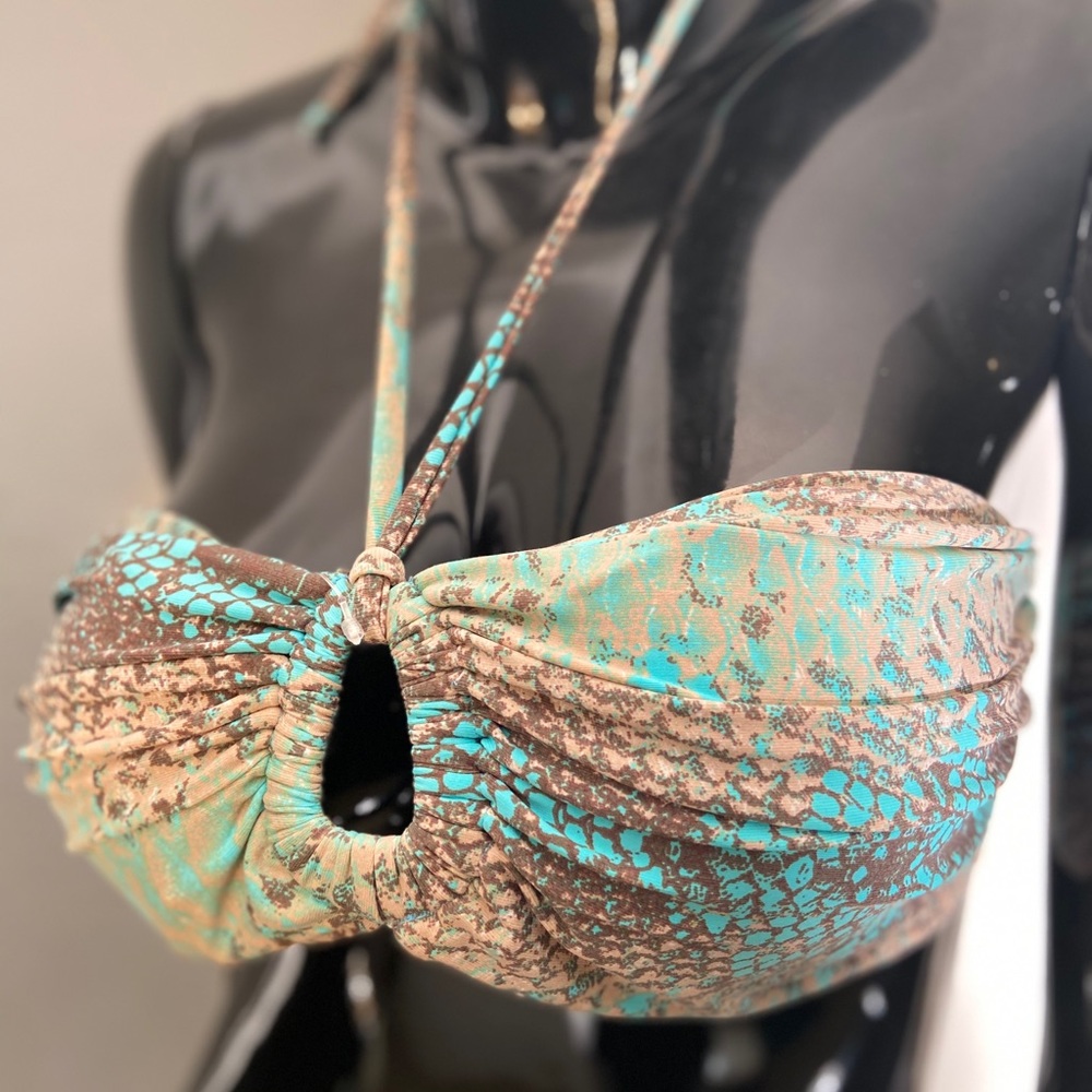 Bandeau bikini top Snake Print